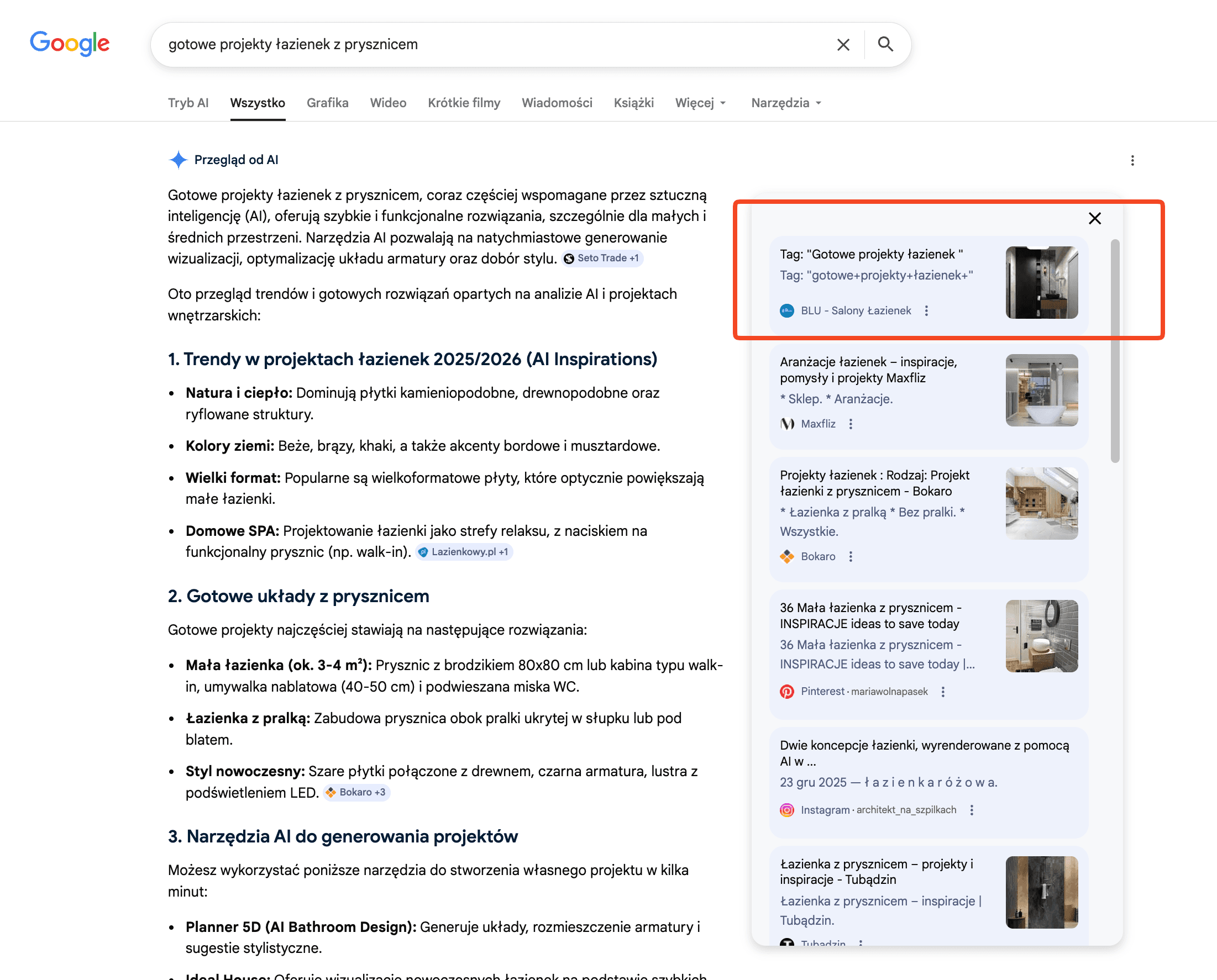 dominacja w ai overviews